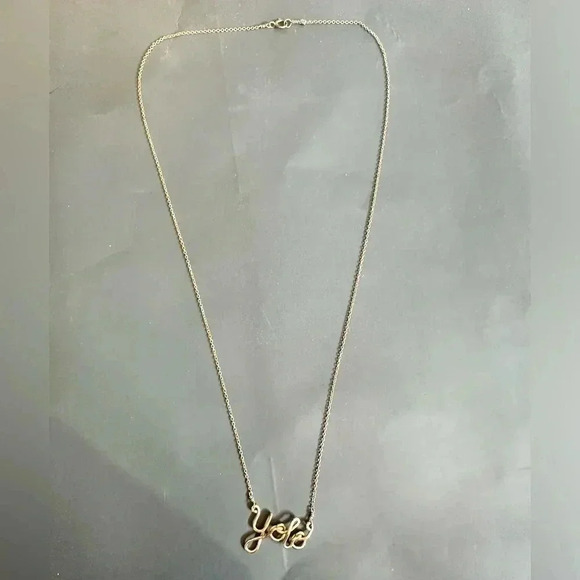 Custom Handmade Gold yolo Necklace You Only Live Once 14k Gold Filled Wire - Picture 5 of 7